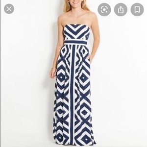 Vineyard Vines formal strapless maxi dress